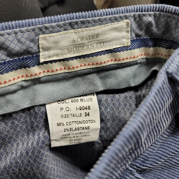 Ballin Atwater Modern Fit D-Side Corduroy Pant Cadet Blue 34/35 - Picture 9 of 9